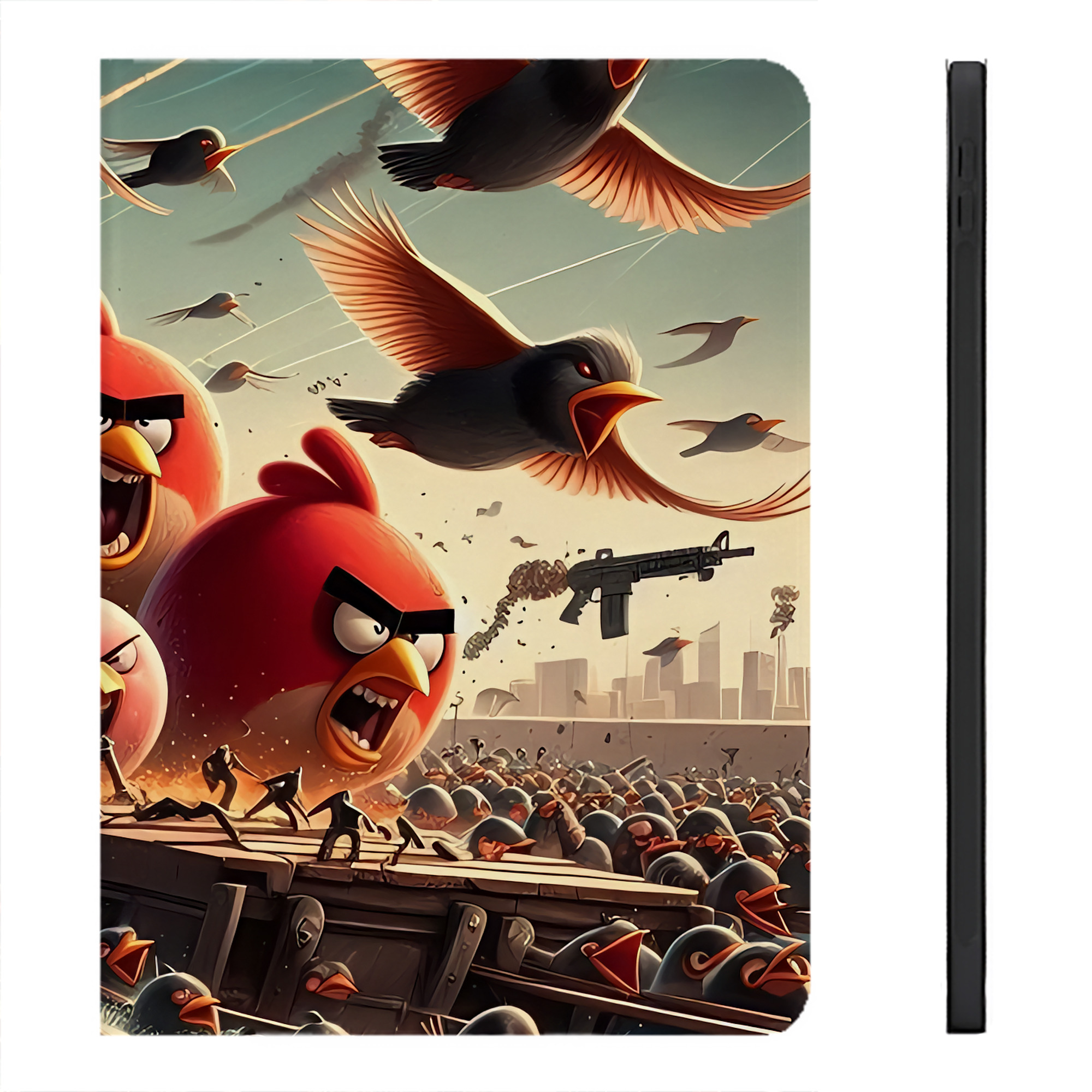 （画像用） Angry Birds アングリーバード IPadケース ペンホルダー付き ブックスタイルデザイン